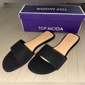 Fashion Nova Black Slide Mules